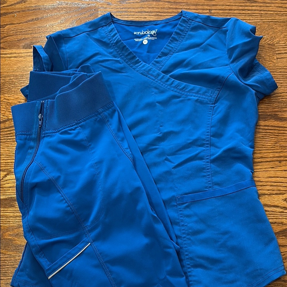 Royal Blue Scrub Set